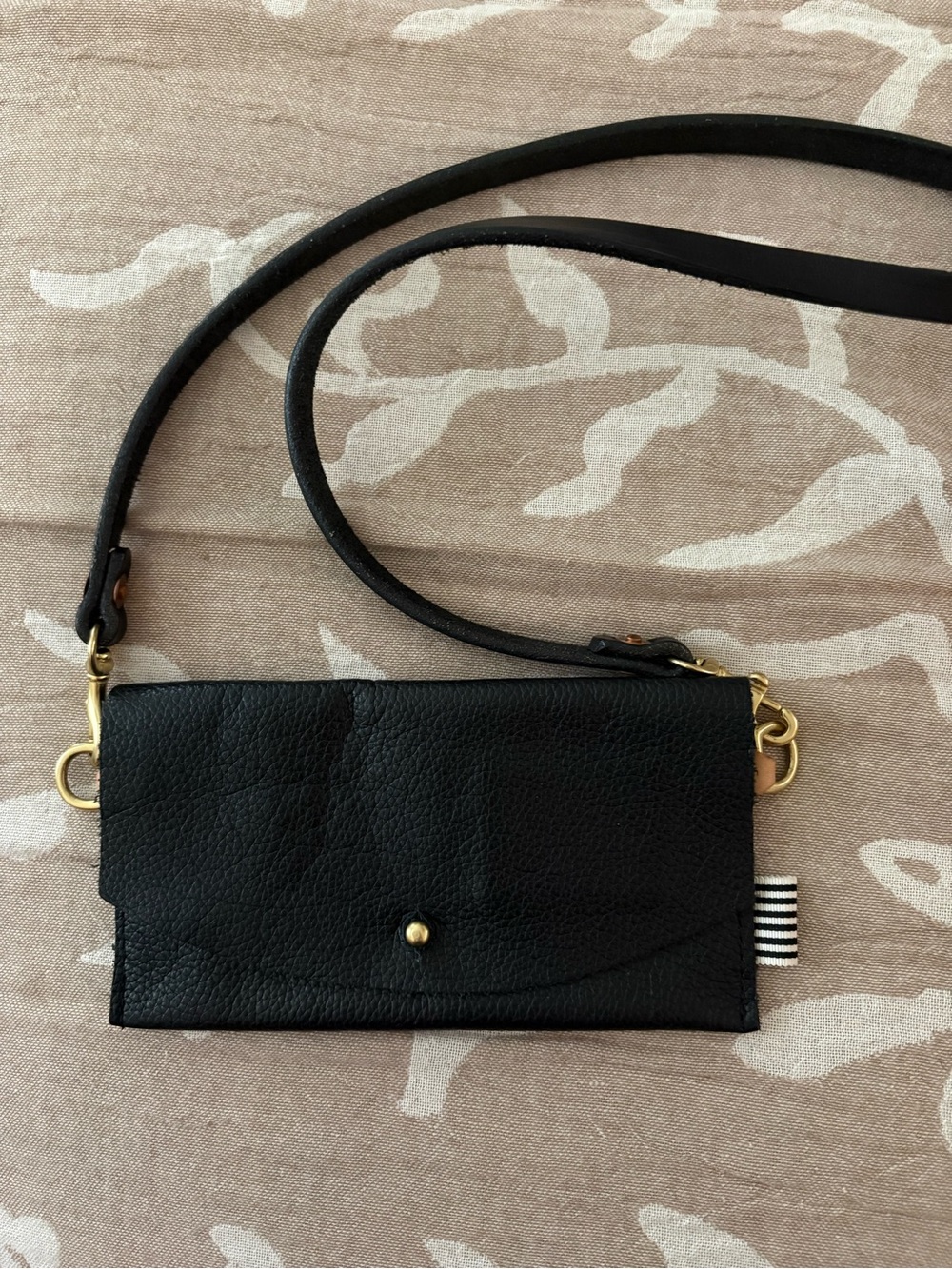 Black Leather Crossbody Belt Bag - Minimalist Women’s Bag